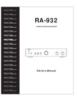 Rotel-RA-932 - Owners manual 